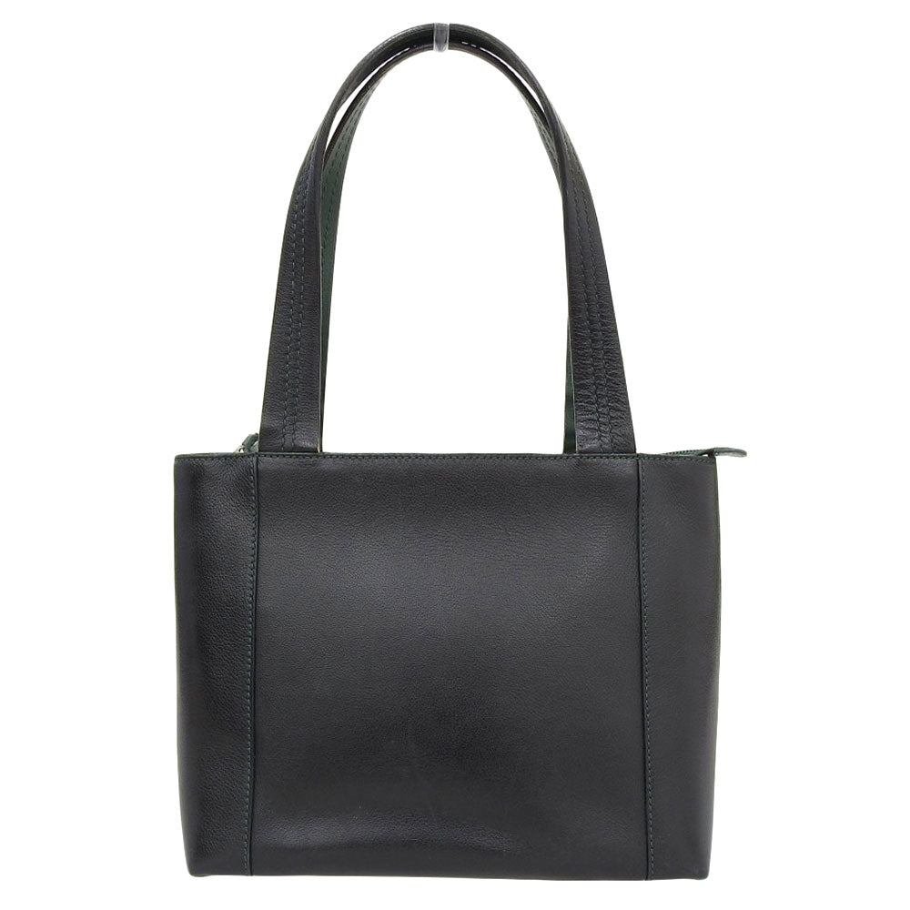 MORABITO Leather Shoulder Bag Tote Bag Black