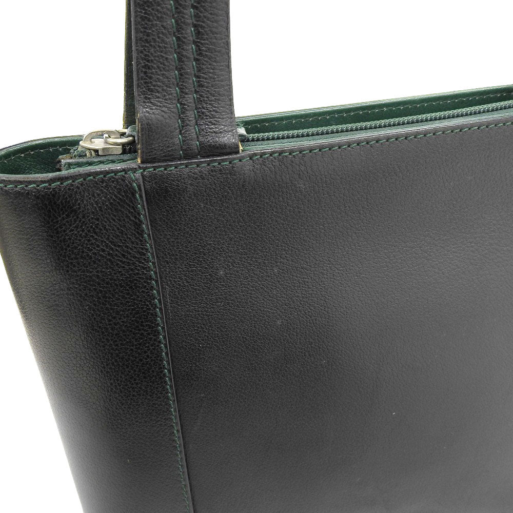 MORABITO Leather Shoulder Bag Tote Bag Black