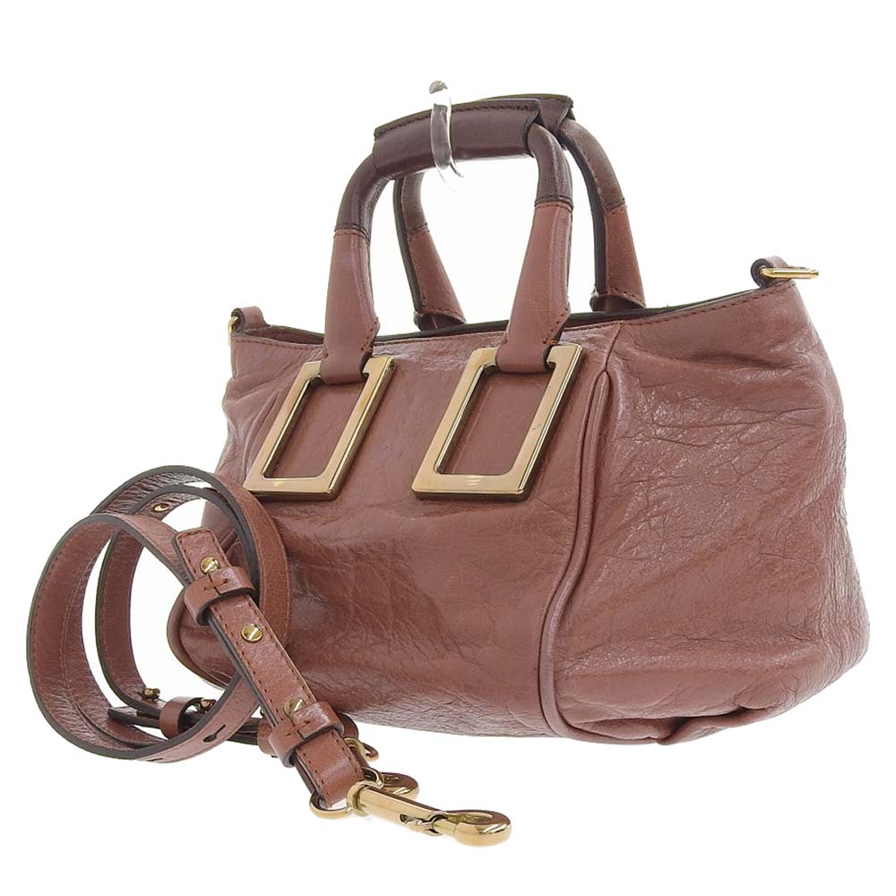 Chloe Ethel 2-Way Handbag Brown