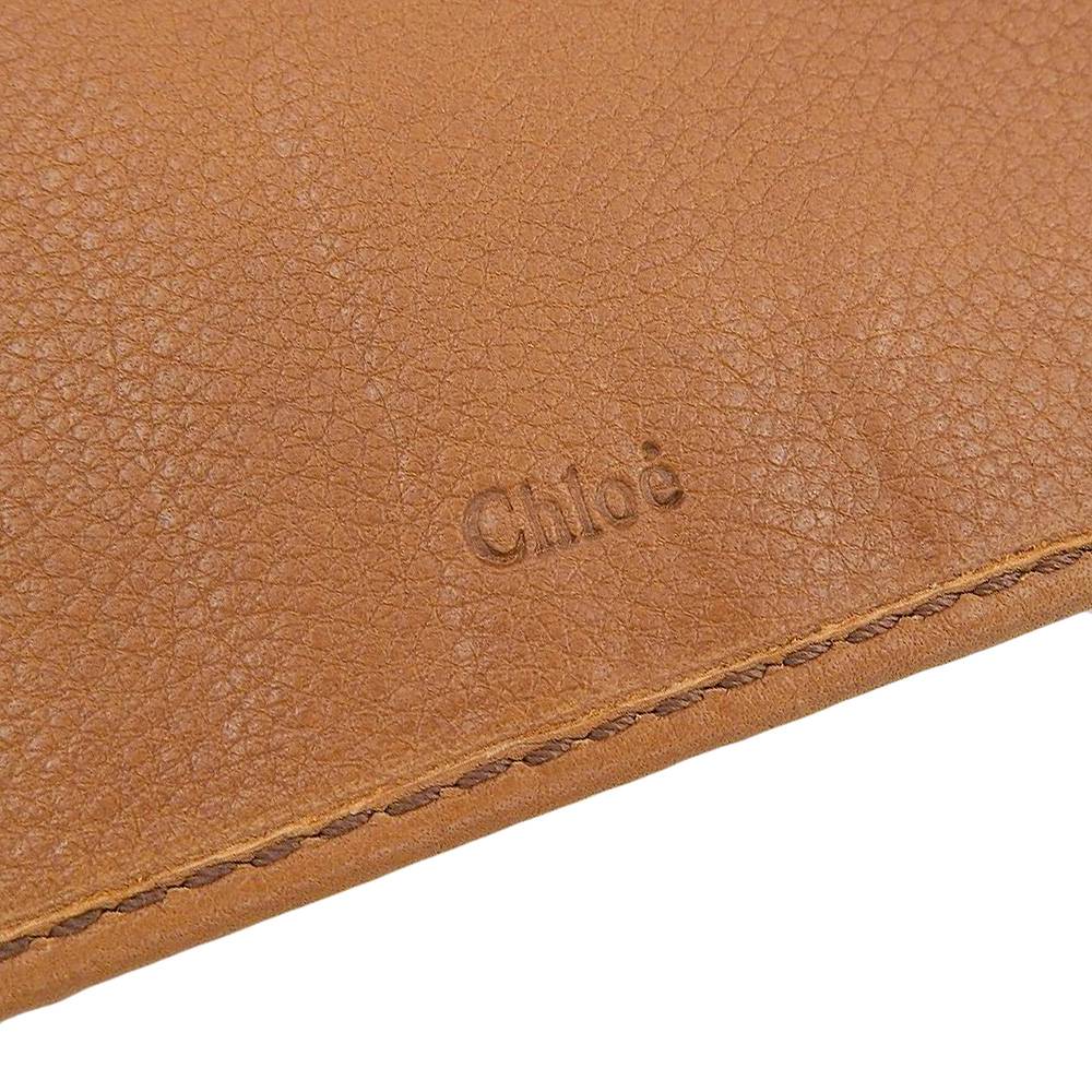 Chloe Paddington Leather Long Wallet Brown