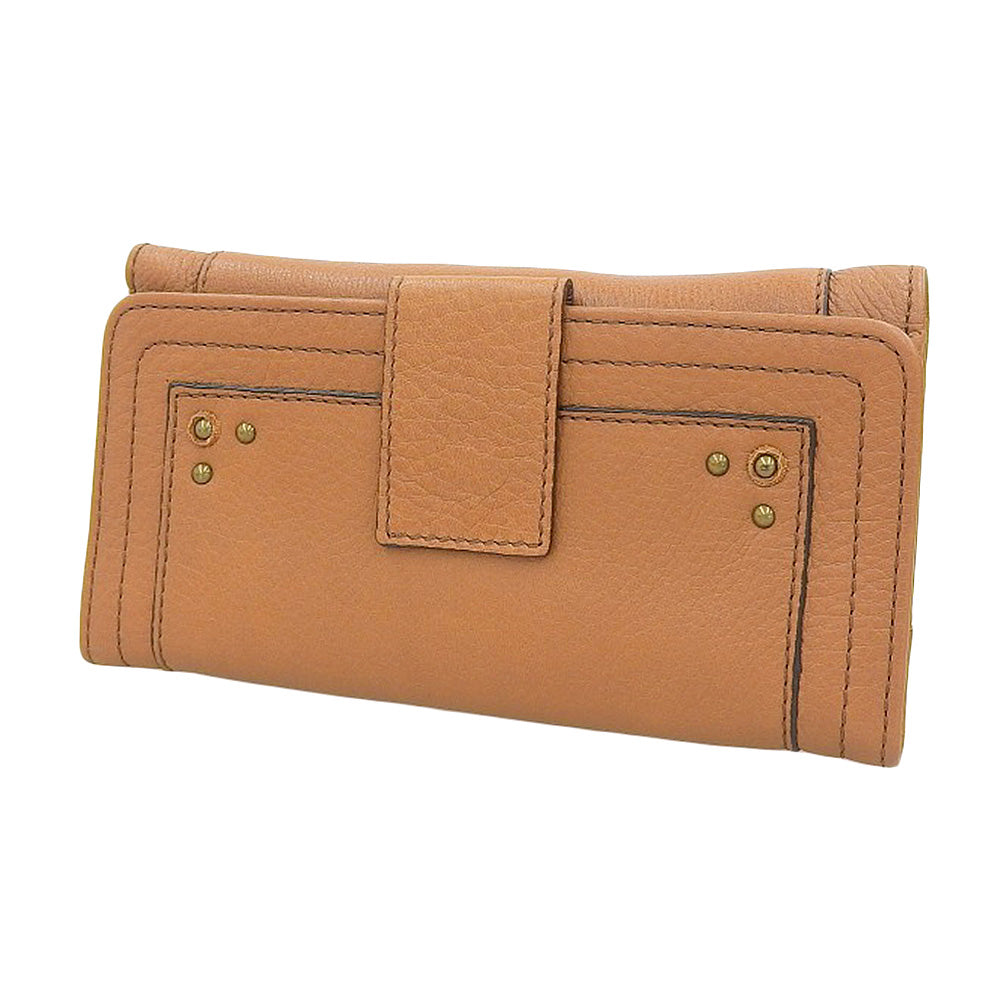 Chloe Paddington Leather Long Wallet Brown