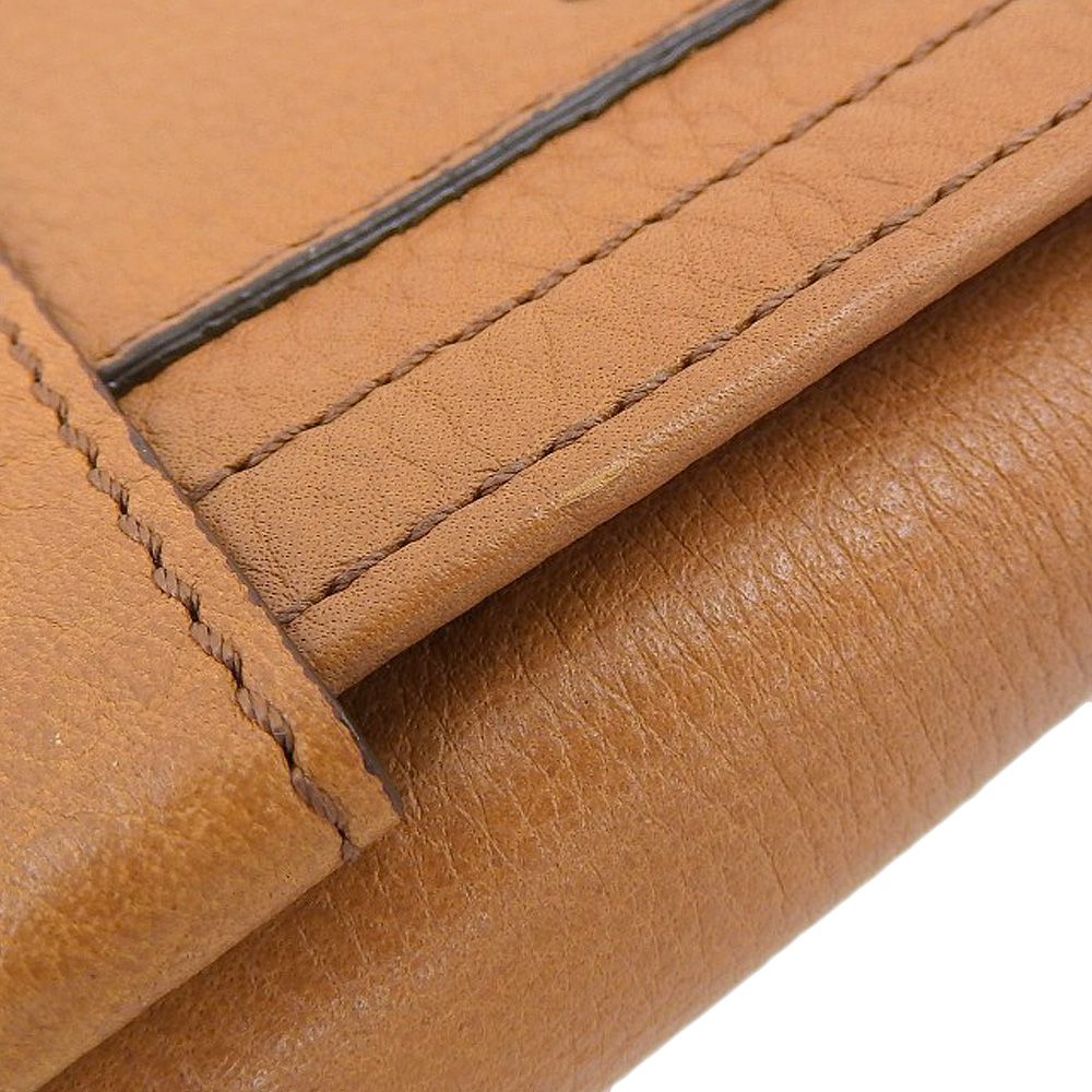 Chloe Paddington Leather Long Wallet Brown