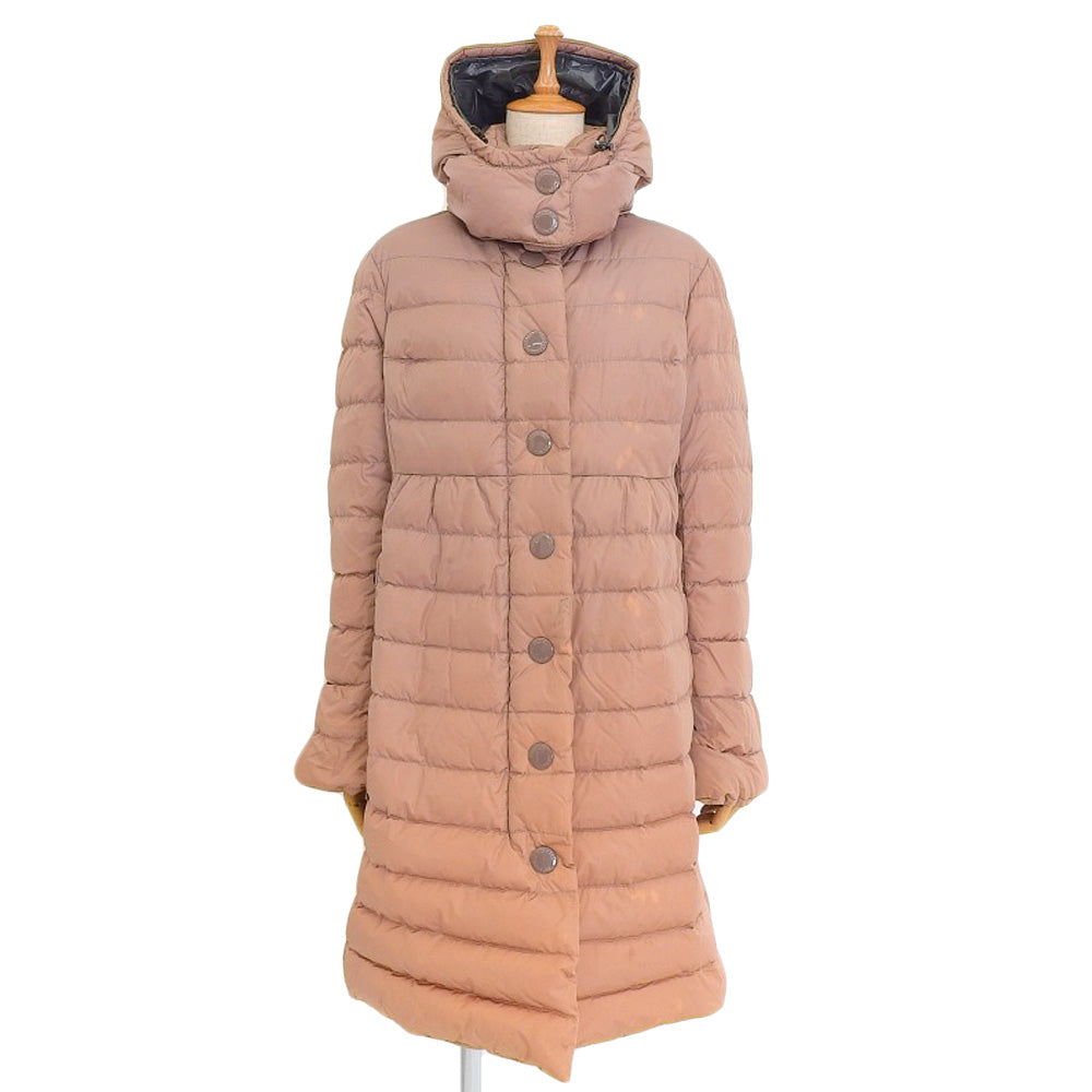 Moncler Down Jacket Pink Beige Nylon