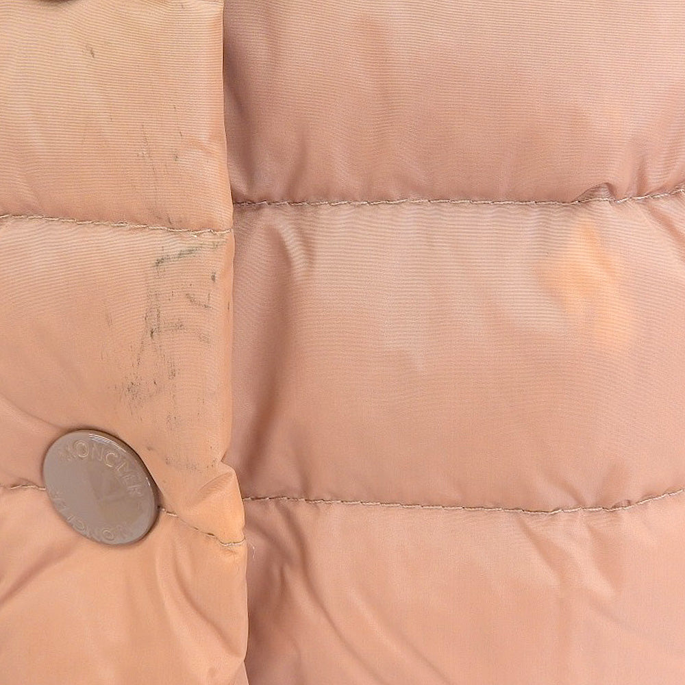 Moncler Down Jacket Pink Beige Nylon