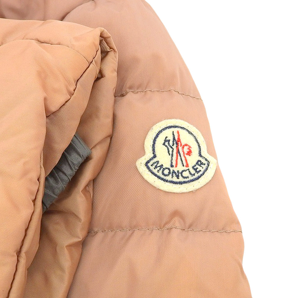 Moncler Down Jacket Pink Beige Nylon