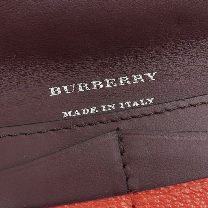 Burberry Leather D-Ring Continental Wallet Red in Excellent Condition