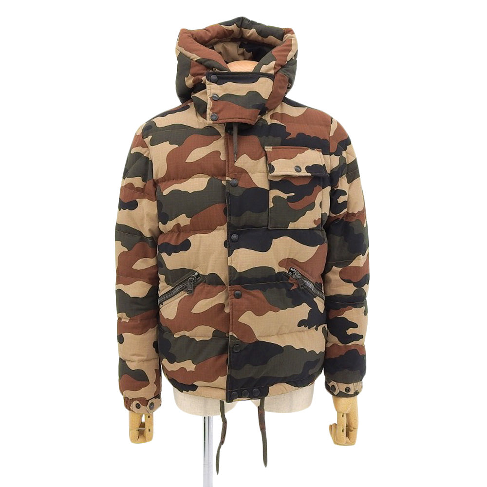 Moncler Camouflage Down Jacket Brown Green L