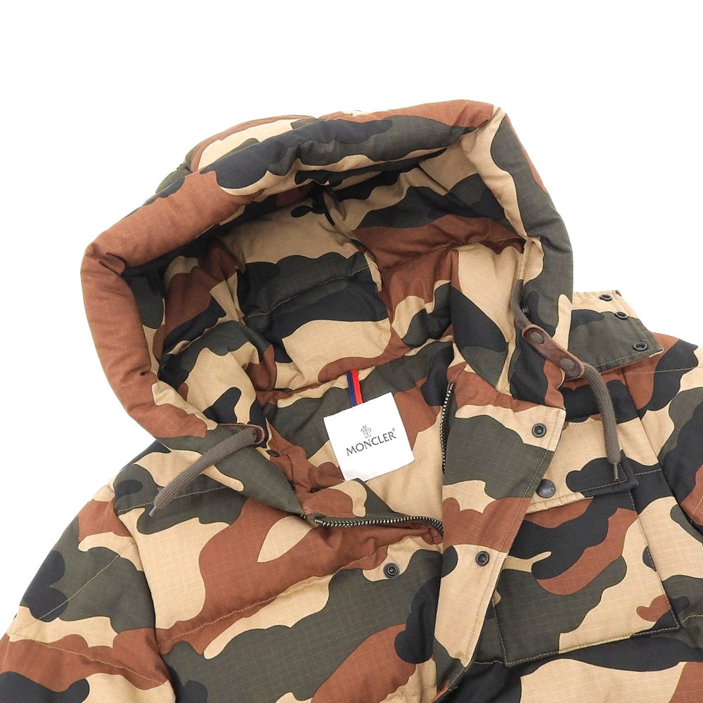 Moncler Camouflage Down Jacket Brown Green L