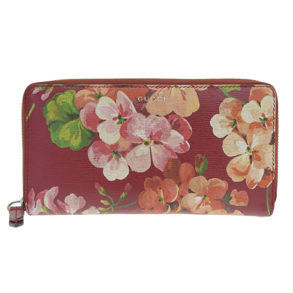 Gucci Blooms Leather Zip-Around Wallet