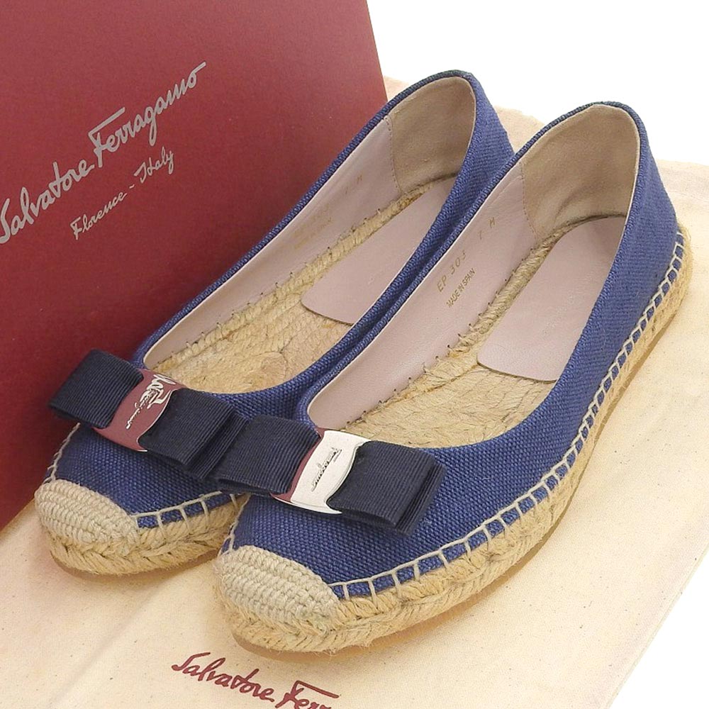 Salvatore Ferragamo Vara Ribbon Espadrille Shoes