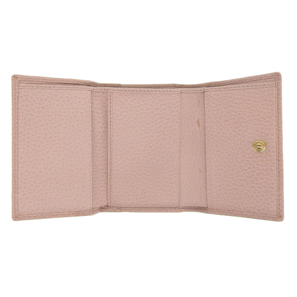 Gucci Leather L-Zip Compact Wallet Pink