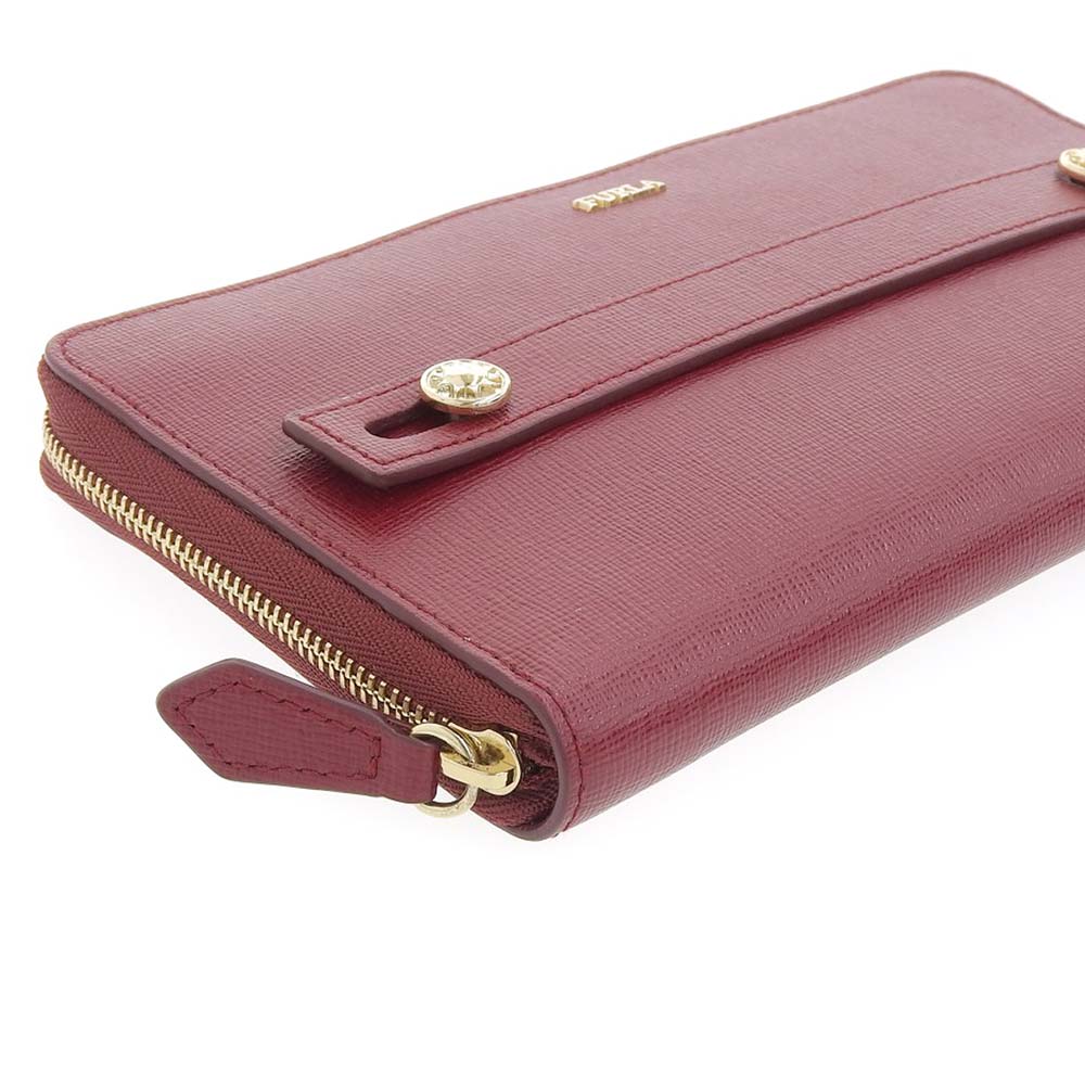 Furla Leather Clutch Bag Long Wallet