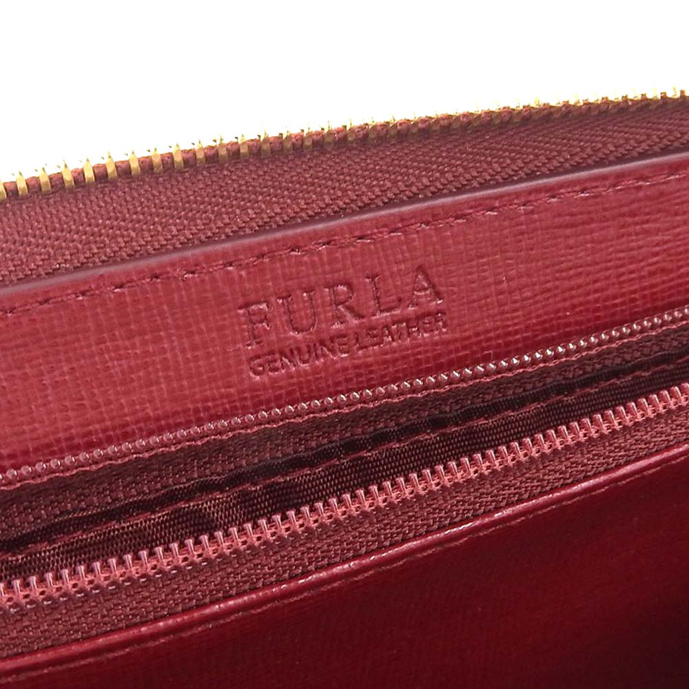 Furla Leather Clutch Bag Long Wallet