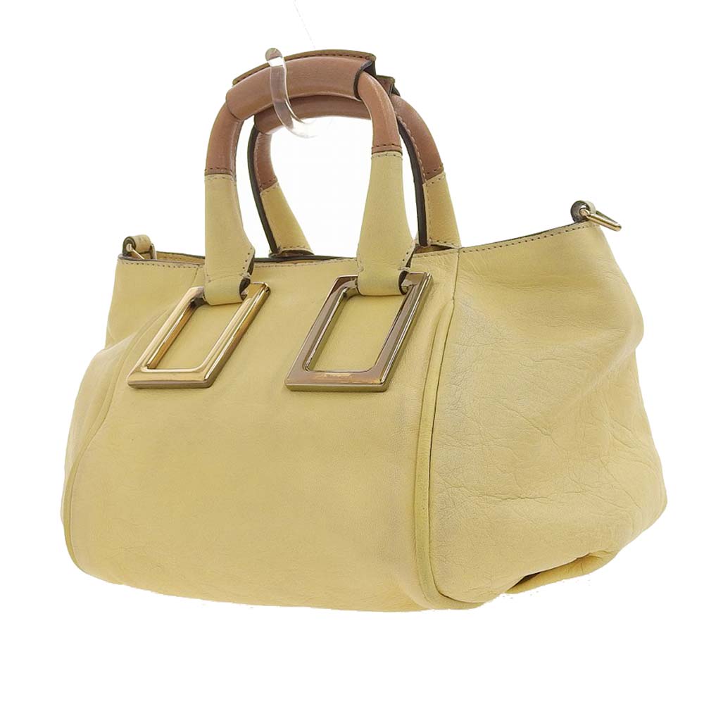 Chloe Ethel Mini 2WAY Leather Handbag Yellow