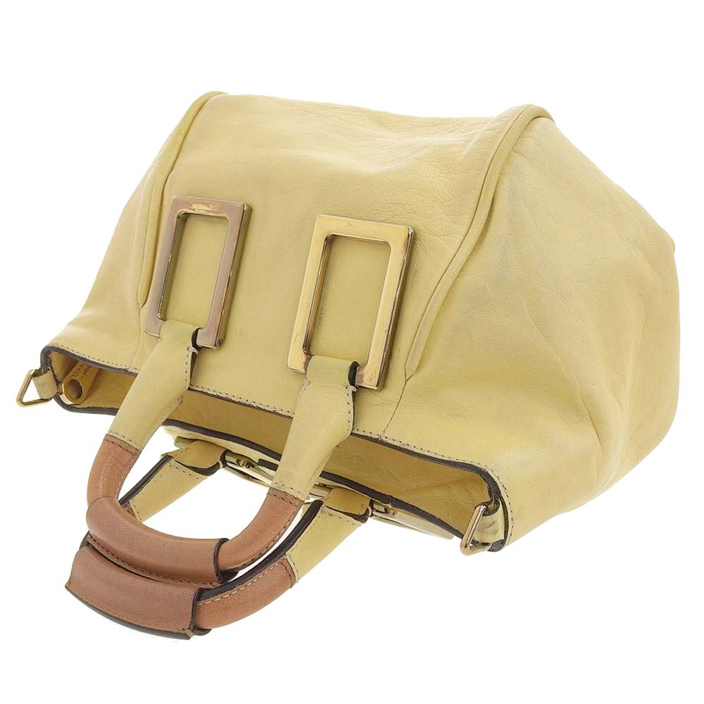 Chloe Ethel Mini 2WAY Leather Handbag Yellow