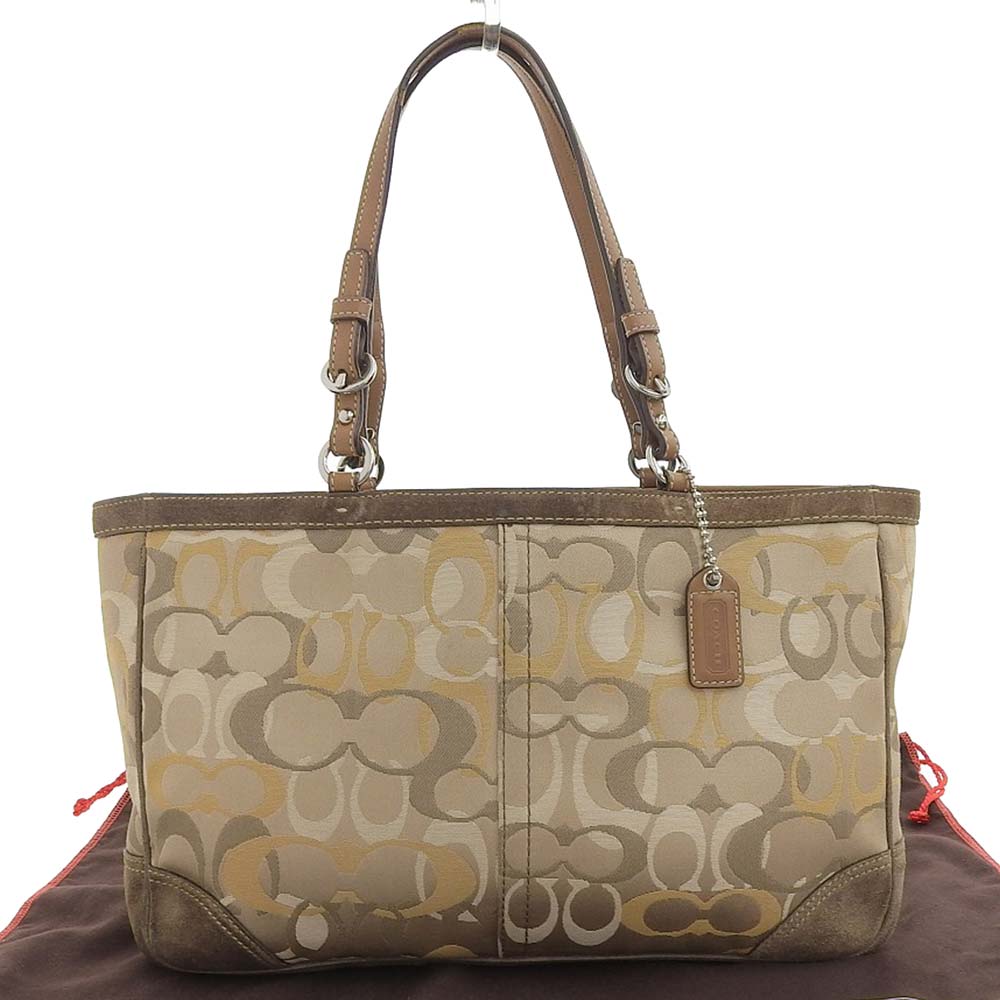 Coach Canvas Suede Tote Bag 2178 in Very Good Condition