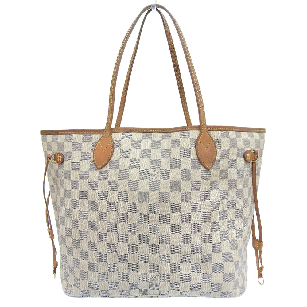 Louis Vuitton Damier Azur Neverfull MM Tote Bag N51107 in Good Condition