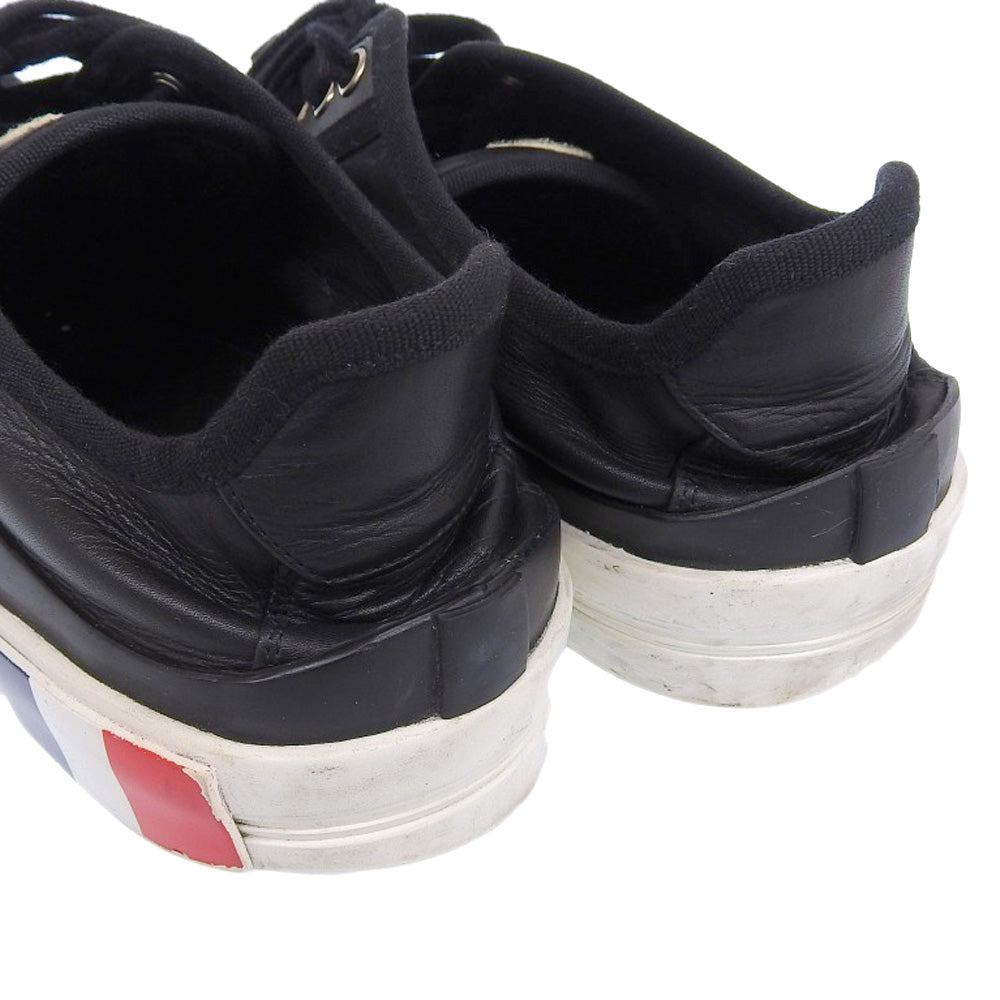 Moncler Leather Low-Cut Sneakers Size 40 in Very Good Condition