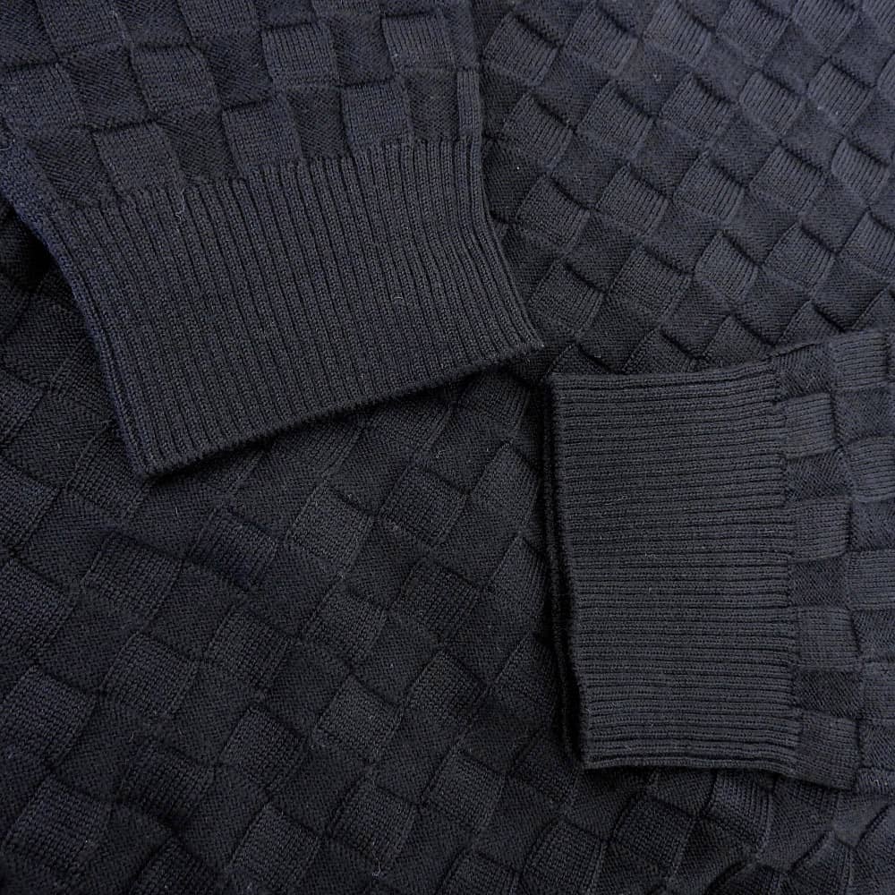 Louis Vuitton Damier Sweater Black Wool S in Great Condition