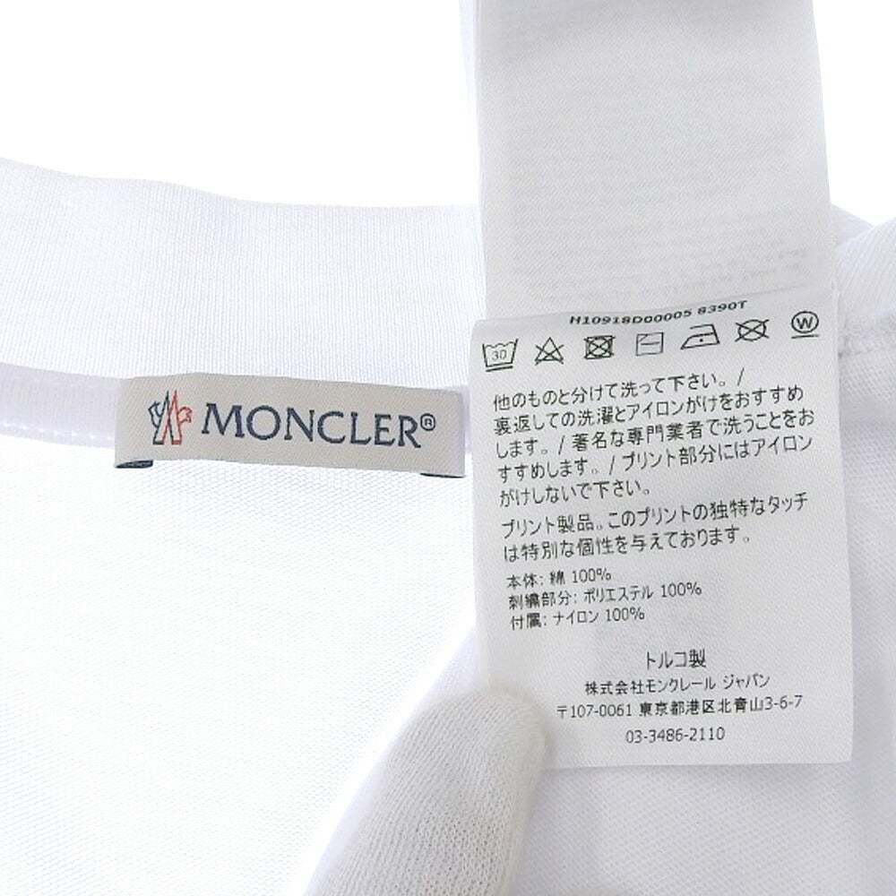 Moncler Logo Long T-Shirt Cotton White in Great Condition