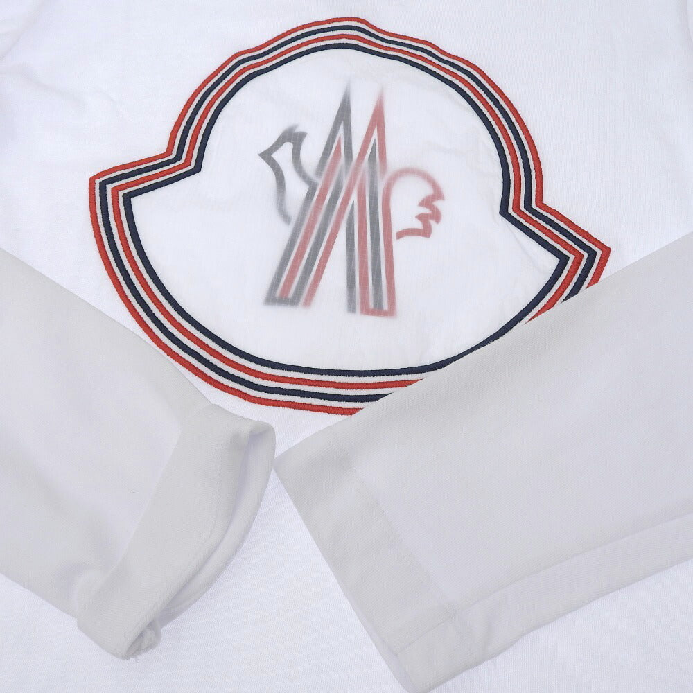 Moncler Logo Long T-Shirt Cotton White in Great Condition