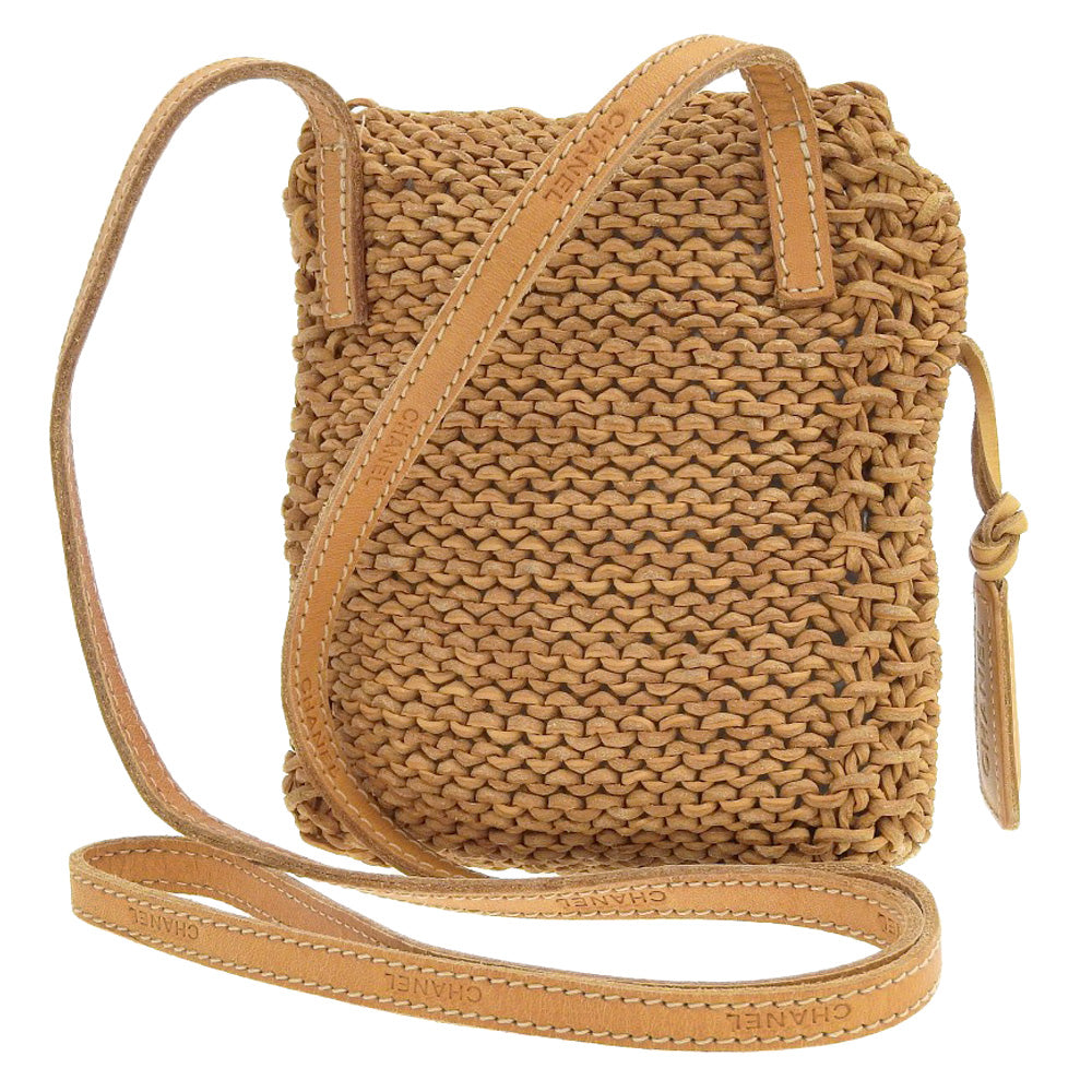 Chanel Camel Woven Shoulder Bag