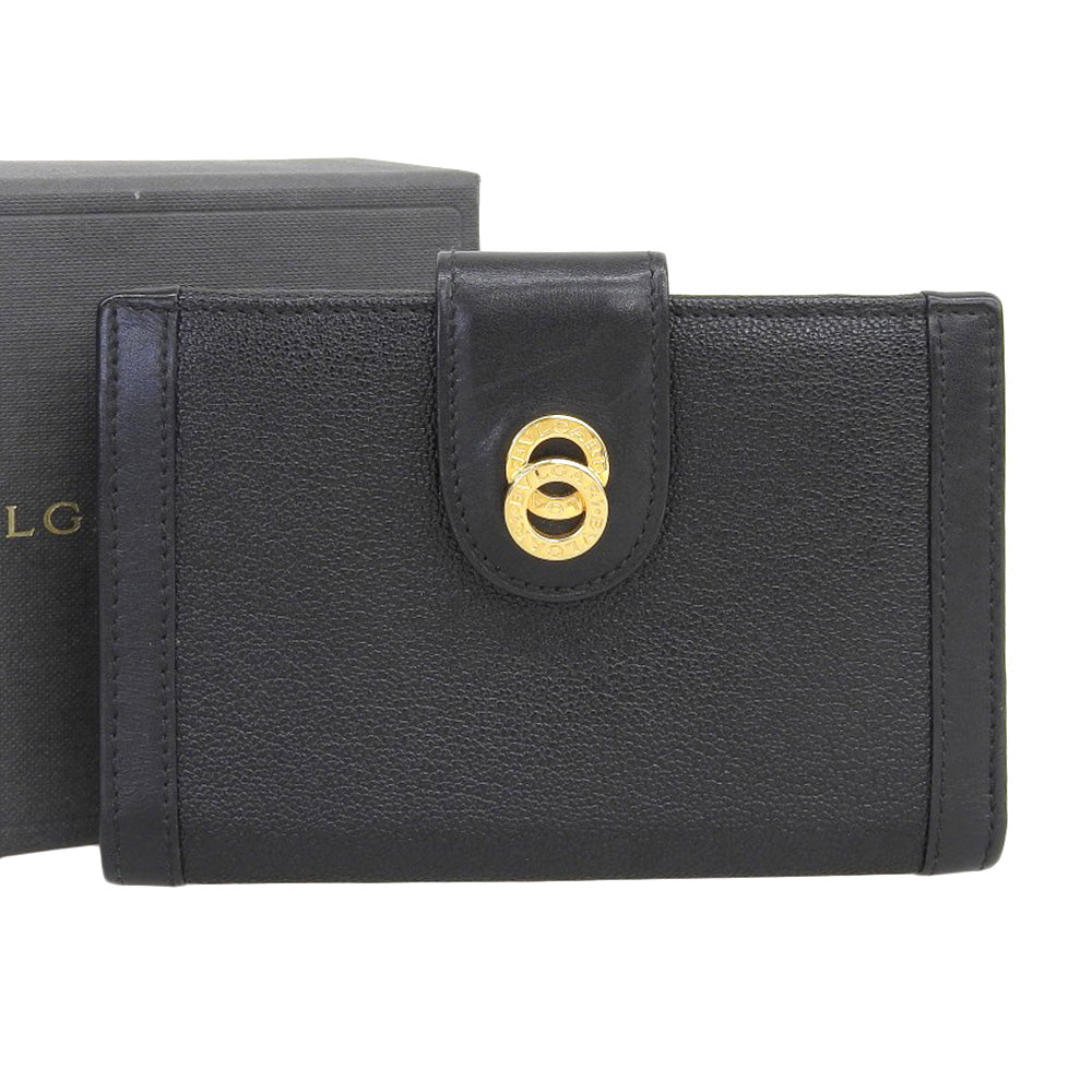 Bvlgari Leather Bvlgari Bvlgari Wallet Black in Very Good Condition