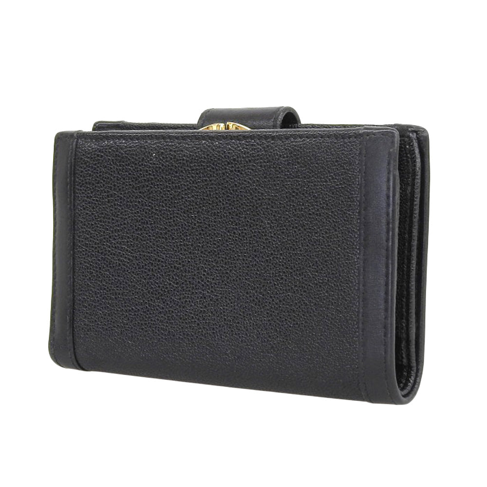 Bvlgari Leather Bvlgari Bvlgari Short Wallet Black in Very Good Condition