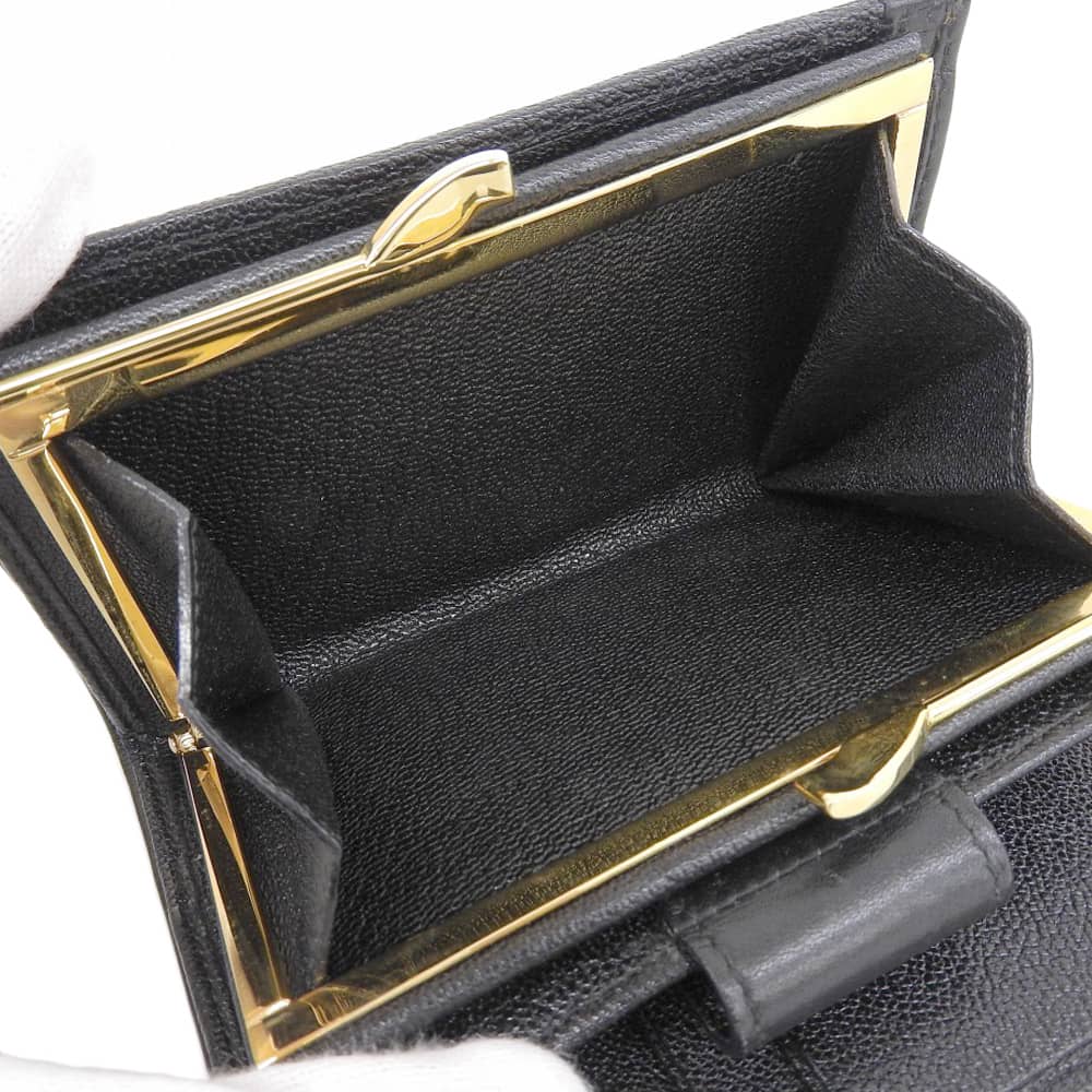 Bvlgari Leather Bvlgari Bvlgari Short Wallet Black in Very Good Condition