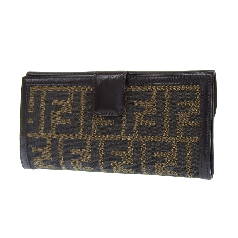 Fendi Canvas Leather Long Wallet