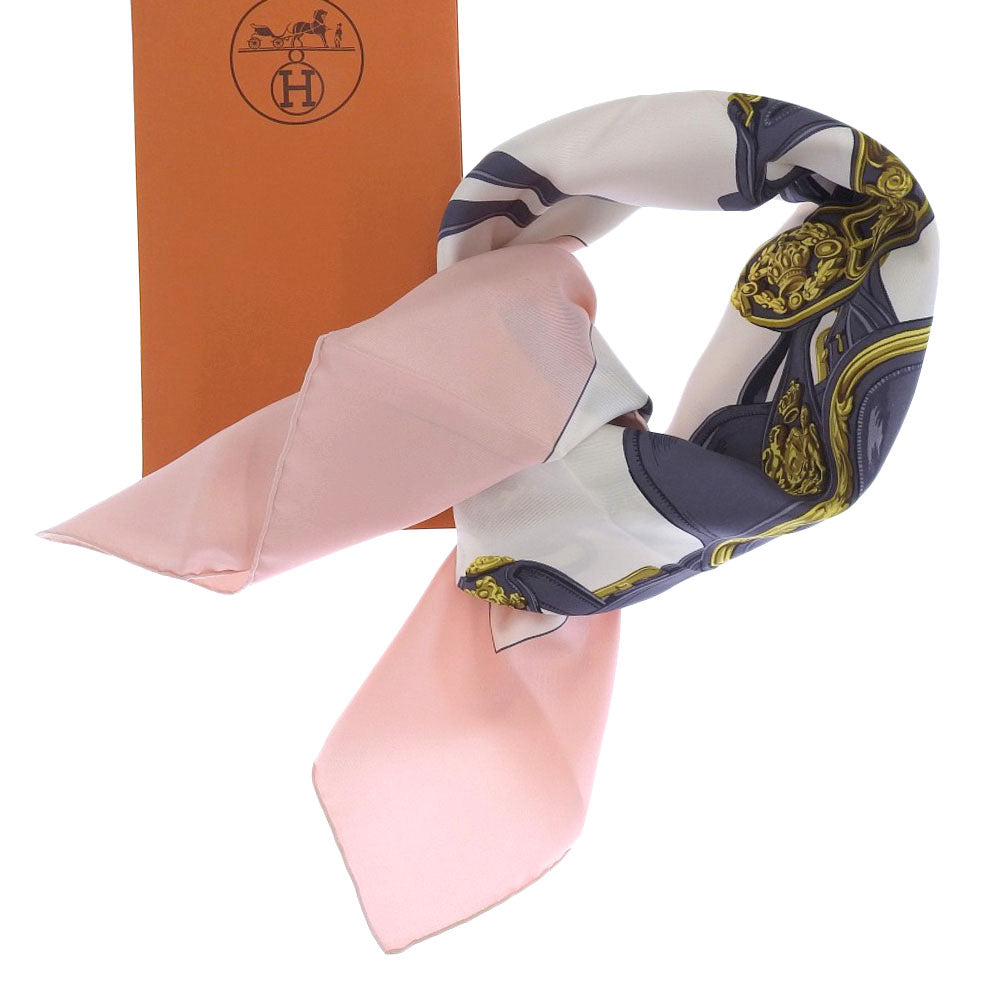 Hermes Silk Scarf 90cm Pink Multicolor in Excellent Condition