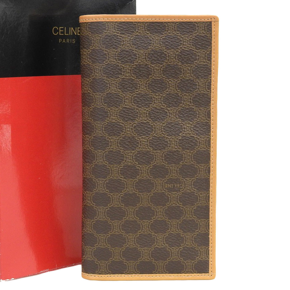 Celine Macadam Long Wallet Brown Vintage