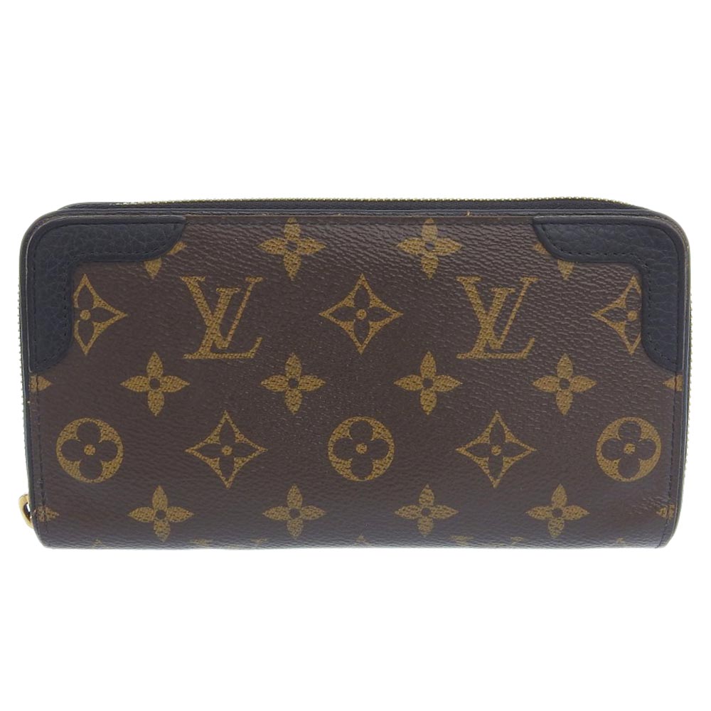 Louis Vuitton Monogram Zippy Wallet Retiro Noir M61855