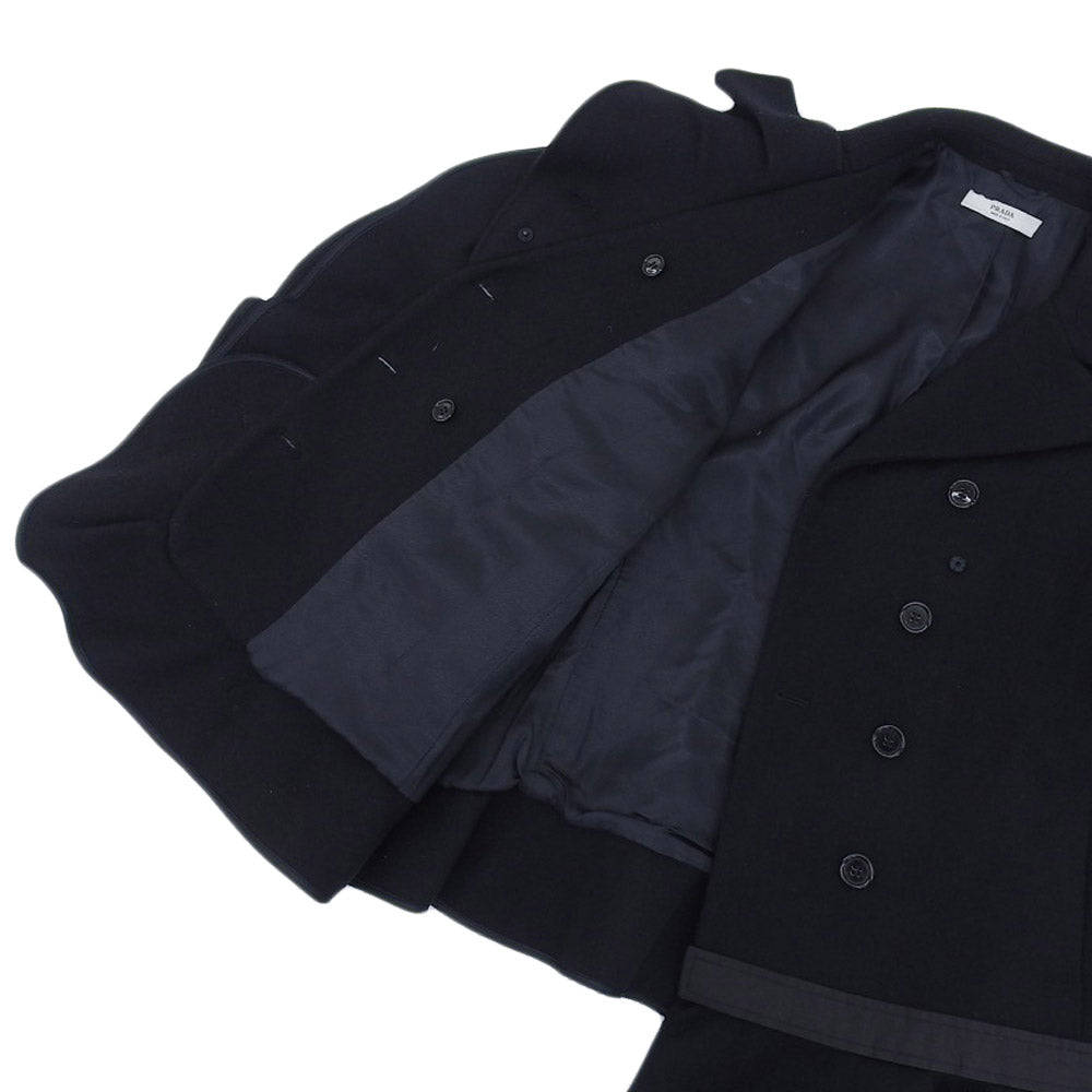 Prada Wool P Coat Jacket Black