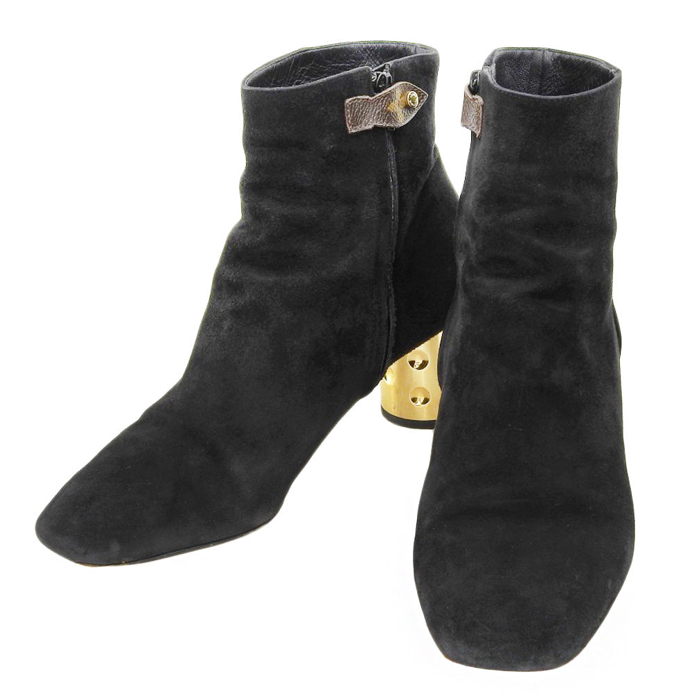 Louis Vuitton Suede Half Boots Black