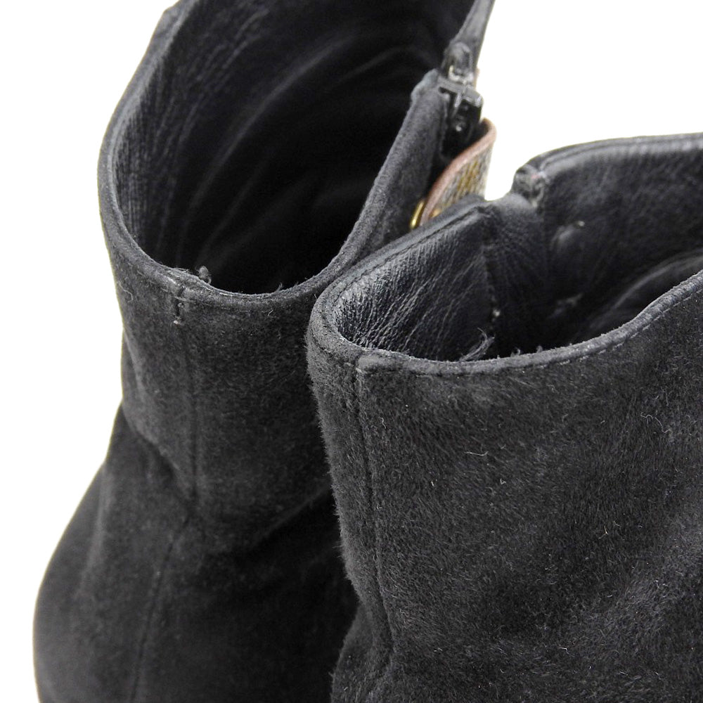 Louis Vuitton Suede Half Boots Black