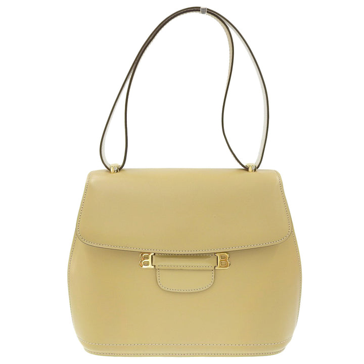 Bally Leather One Shoulder Bag Yellow White