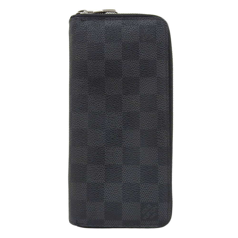 Louis Vuitton Damier Graphite Zippy Wallet Vertical N63095 in Very Good Condition