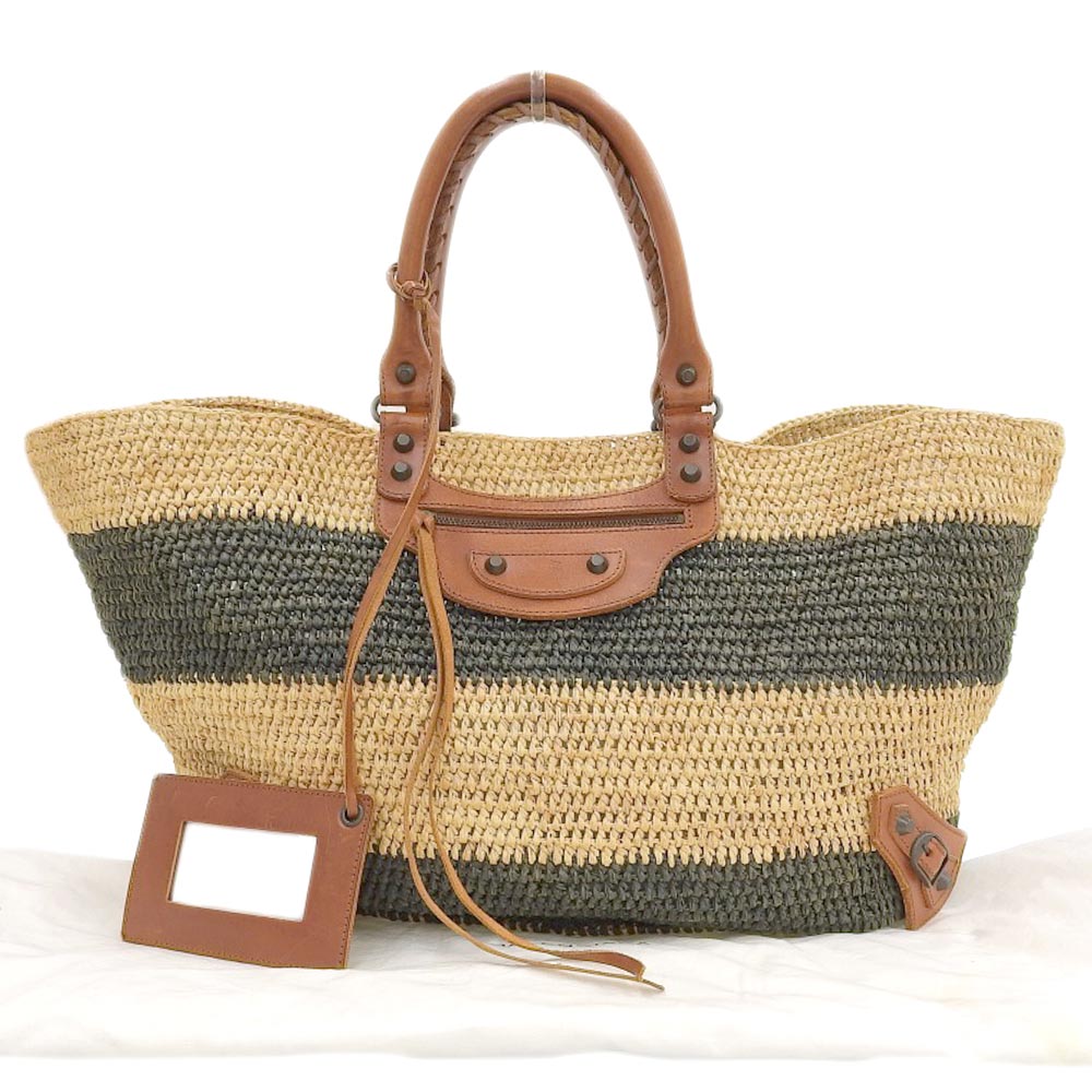 Balenciaga Raffia Handbag 236743 9360 515859 in Very Good Condition