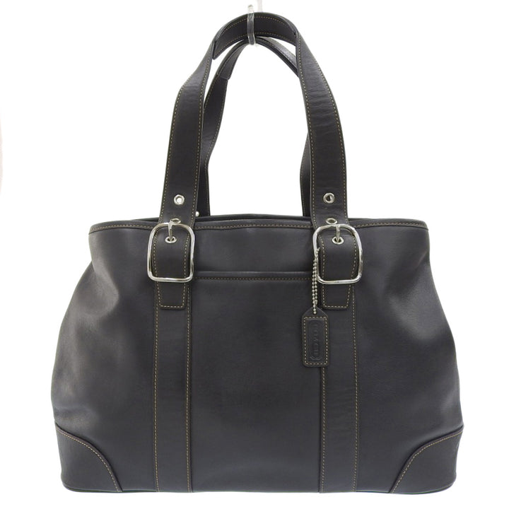 Coach Leather Tote Handbag Black 7582