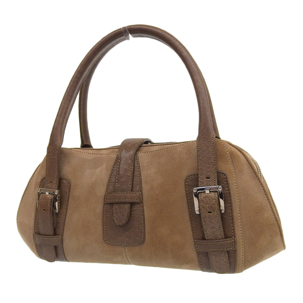 Loewe Suede Ostrich Senda Handbag