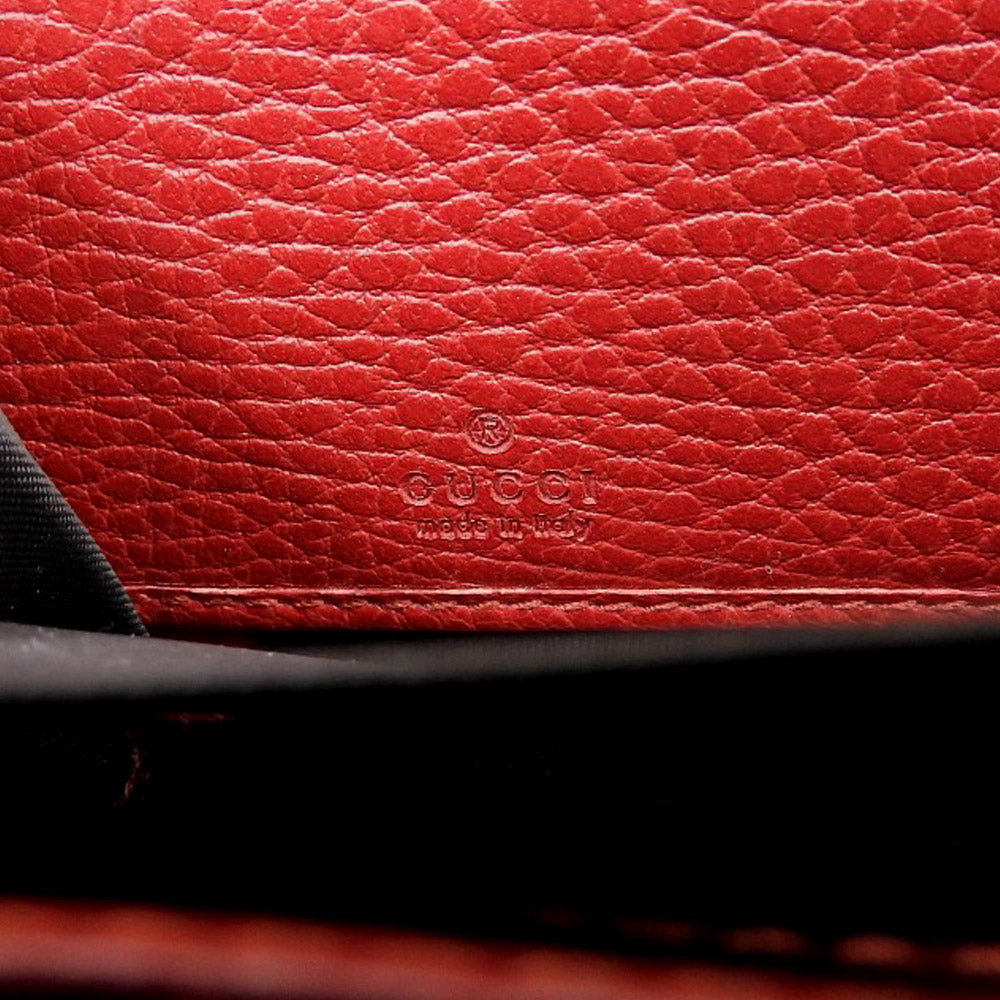 Gucci GG Marmont Leather Long Wallet Red in Very Good Condition