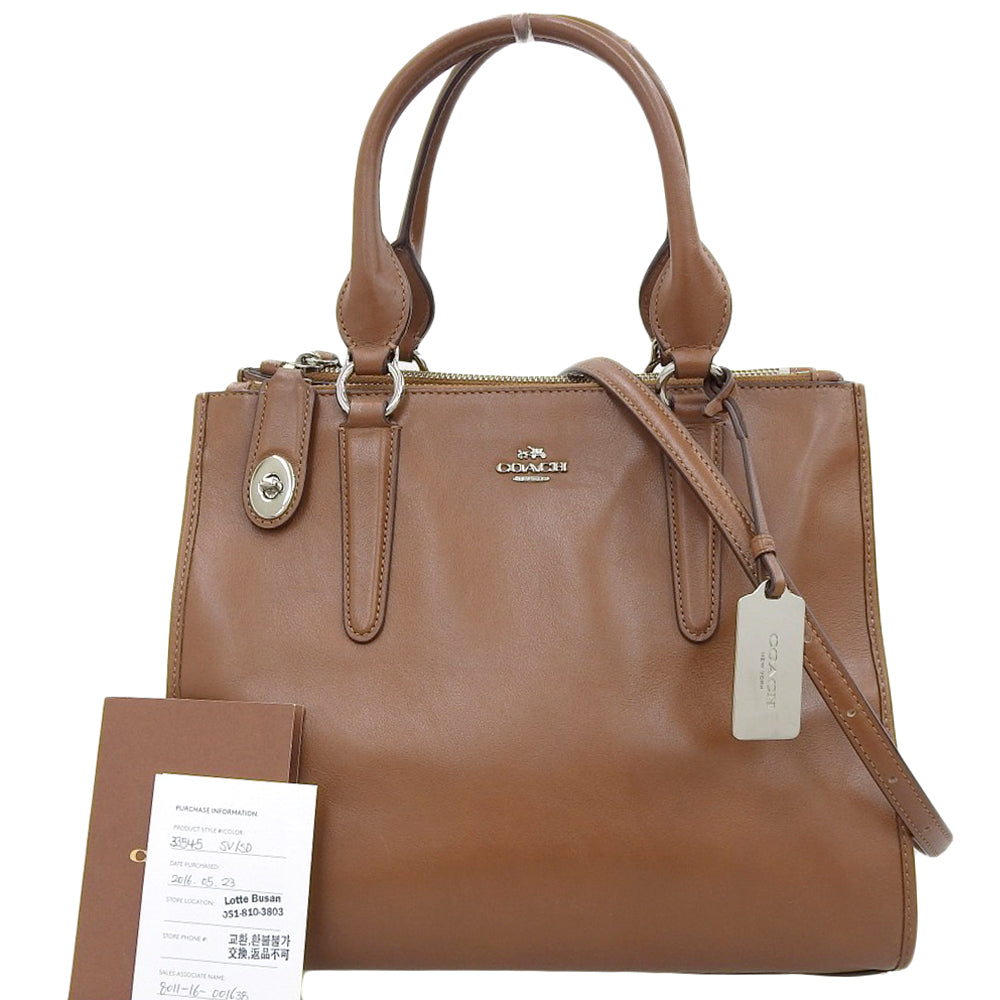 Coach Leather Crosby Carryall Handbag 33545