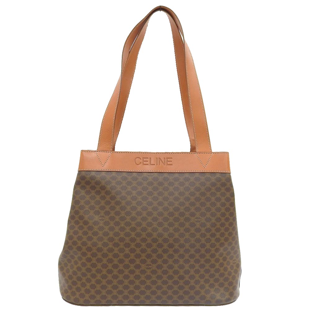 Celine Macadam Pattern Coated Canvas Leather Tote Bag MC96