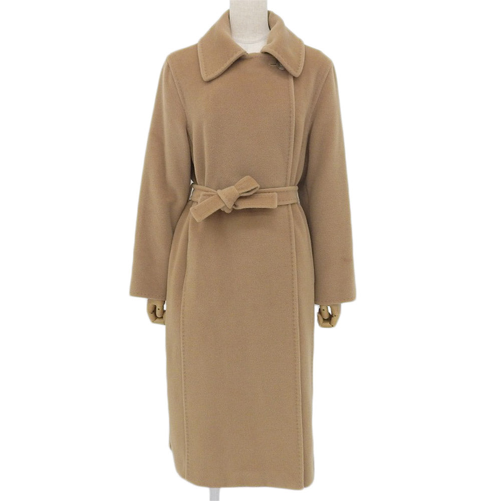 Max Mara Wool Cashmere Belted Coat Beige 36 in Excellent Condition