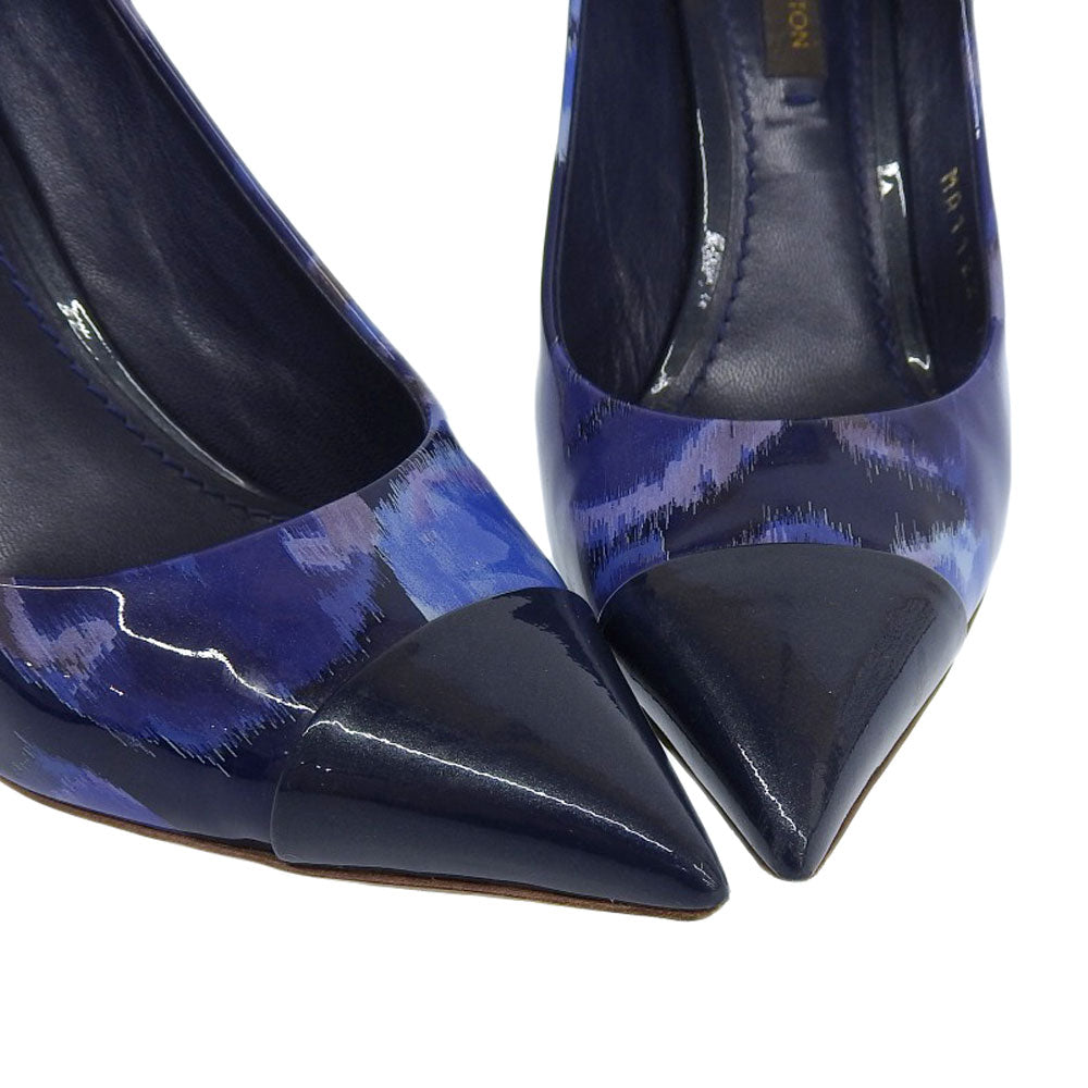 Louis Vuitton Navy Floral High Heel Pumps