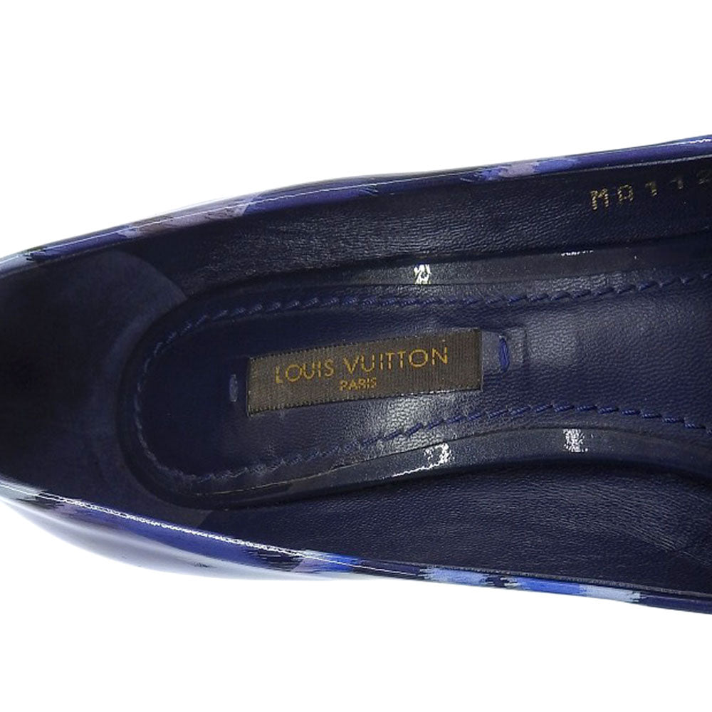 Louis Vuitton Navy Floral High Heel Pumps