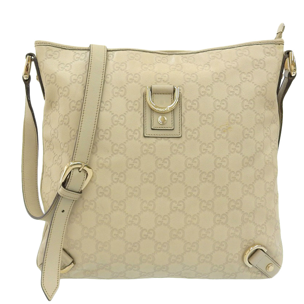 Gucci Leather Shoulder Bag Ivory 131326 467891 in Very Good Condition