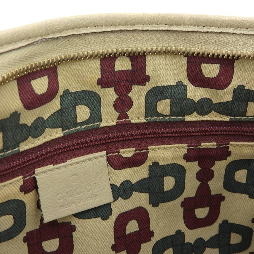 Gucci Leather Shoulder Bag Ivory 131326 467891