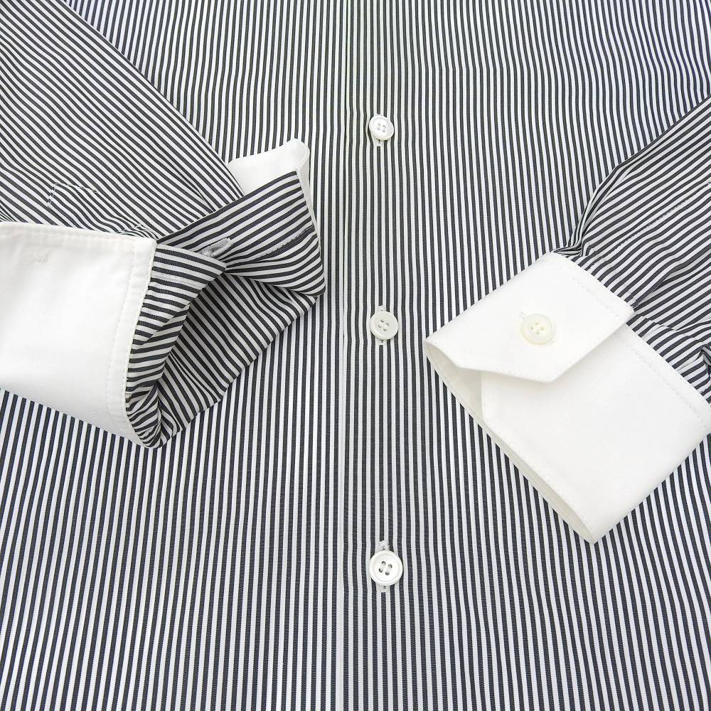 Celine Stripe Cotton Shirt 38 Black White in Great Condition